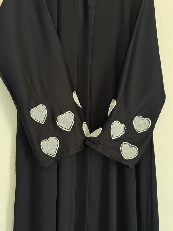 Heart Emblished Sleeves - Black