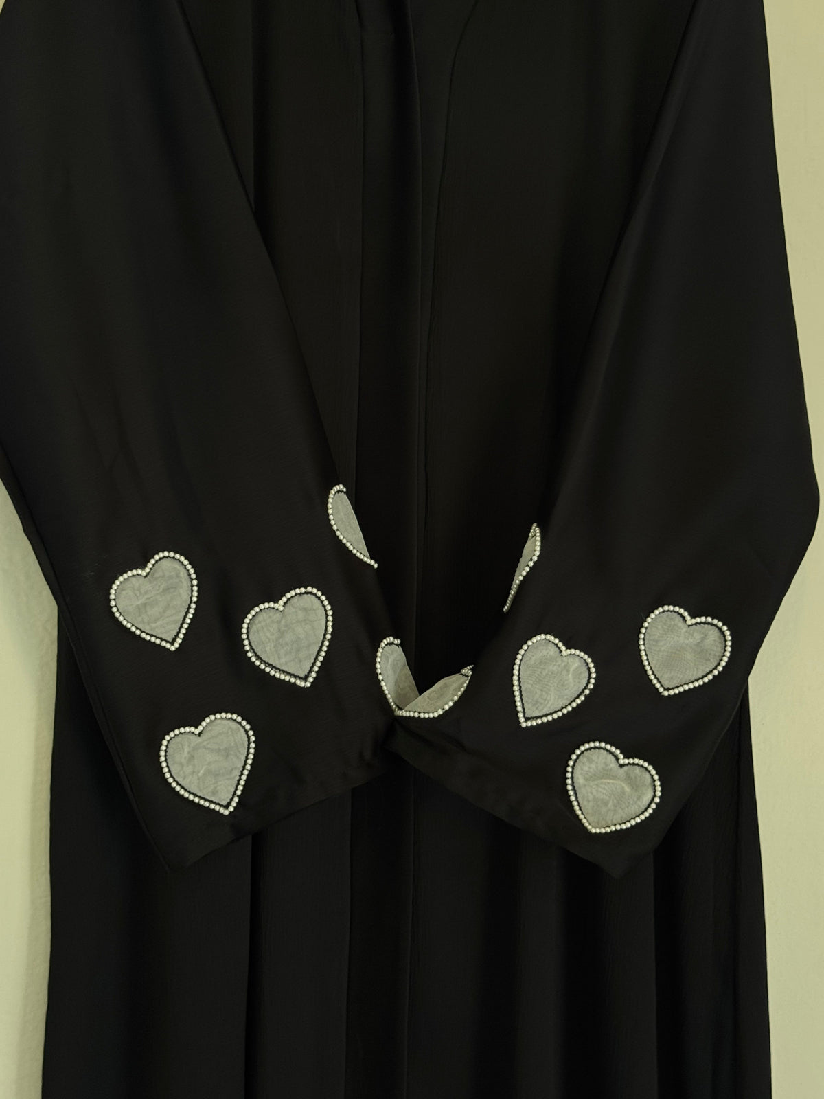Heart Emblished Sleeves - Black