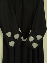 Heart Emblished Sleeves - Black