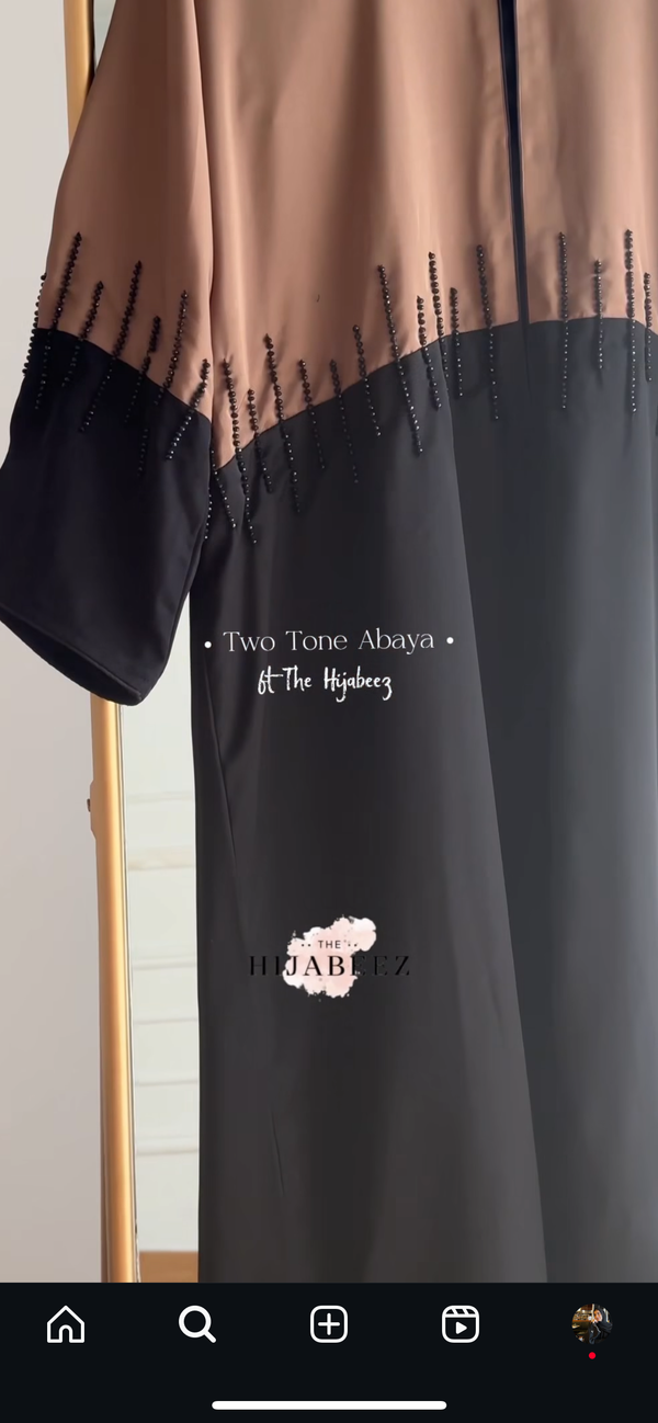 TWO TONE ABAYA
