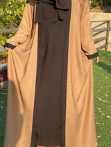 Dual Colour Plain Kimonoh Abayah - GREY