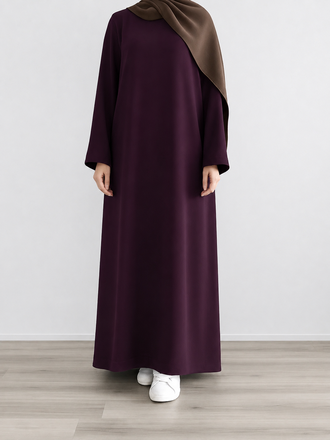 PLAIN MAXI ABAYA VOLUME 1 (Dual Pocket) - PURPLE