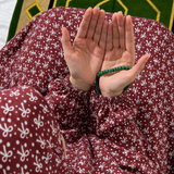 Printed Namaz Chadar with sleeves and Naqab- NC3326