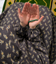 Printed Namaz Chadar with sleeves and Naqab- NC3365