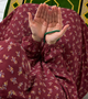 Printed Namaz Chadar with sleeves and Naqab- NC3367