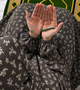 Printed Namaz Chadar with sleeves and Naqab- NC3368