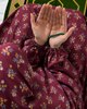 Printed Namaz Chadar with sleeves and Naqab- NC3374