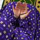 Printed Namaz Chadar with sleeves and Naqab- NC3405