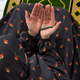 Printed Namaz Chadar with sleeves and Naqab- NC3395
