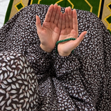 Printed Namaz Chadar with sleeves and Naqab- NC3409