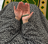 Printed Namaz Chadar with sleeves and Naqab- NC3410