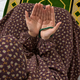 Printed Namaz Chadar with sleeves and Naqab- NC3413