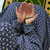 Printed Namaz Chadar with sleeves and Naqab- NC3416