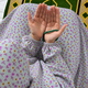 Printed Namaz Chadar with sleeves and Naqab- NC3418