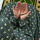 Printed Namaz Chadar with sleeves and Naqab- NC3447