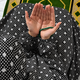 Printed Namaz Chadar with sleeves and Naqab- NC3448
