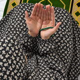 Printed Namaz Chadar with sleeves and Naqab- NC3455