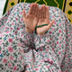 Printed Namaz Chadar with sleeves and Naqab- NC3463