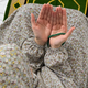 Printed Namaz Chadar with sleeves and Naqab- NC3377