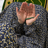 Printed Namaz Chadar with sleeves and Naqab- NC3382