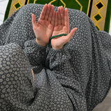 Printed Namaz Chadar with sleeves and Naqab- NC3386