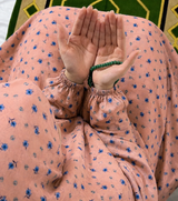 Printed Namaz Chadar with sleeves and Naqab- NC3387