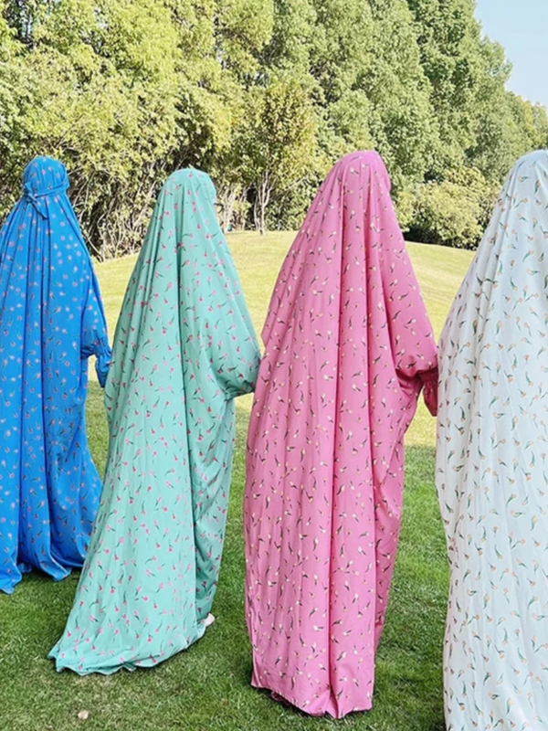 Printed Namaz Chadar with sleeves and Naqab (CLEARANCE SALE)