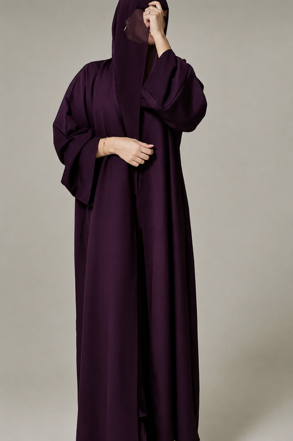 PLAIN CLASSIC ABAYA VOLUME 1  - PURPLE