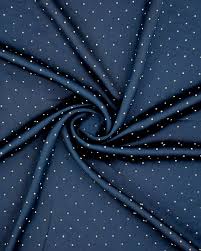 DOTED STONE SILK - NAVY BLUE
