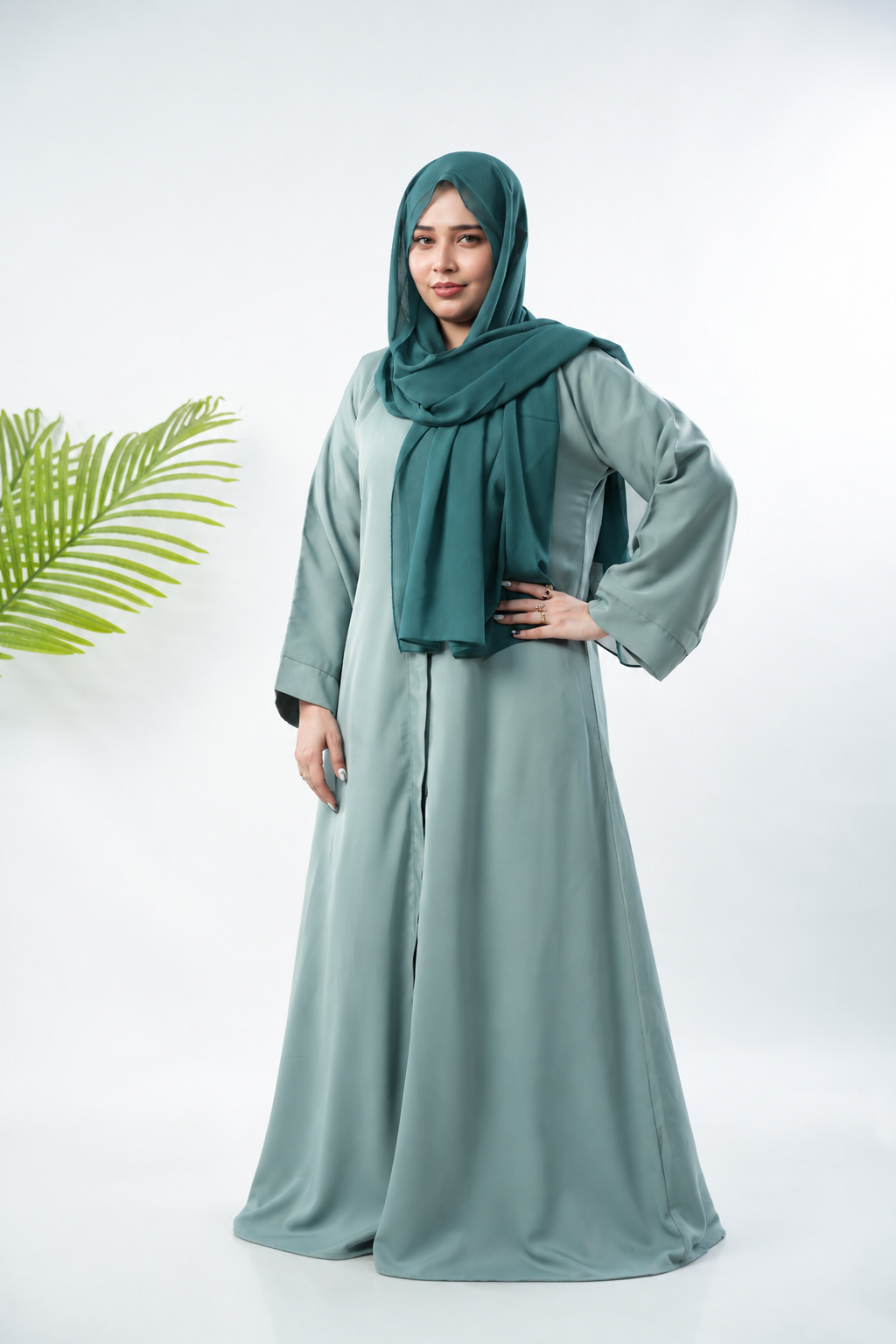 PLAIN CLASSIC ABAYA VOLUME 1  - Seaweed Green