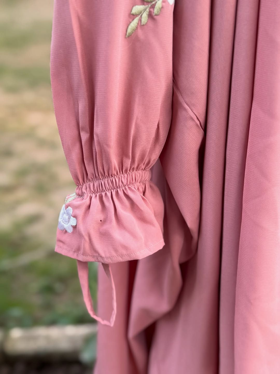 EMBROIDERED 3 PIECE (NAQAB , JILBAB & TROUSER) - T-Pink