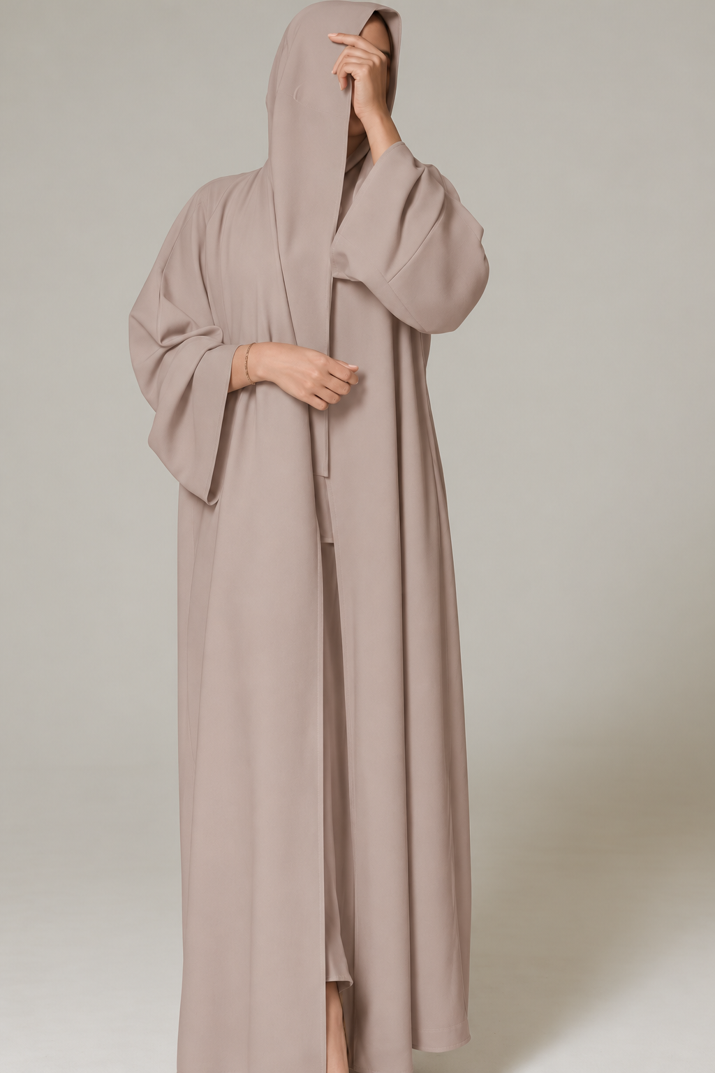 PLAIN CLASSIC ABAYA VOLUME 1 - Almond Silk