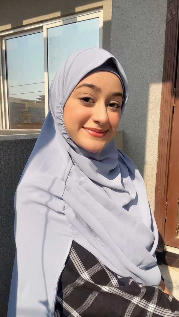 SINGLE LOOP HIJAB WITH ELASTIC FITTED HEAD