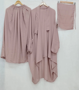 3 PIECE (NAQAB , JILBAB & SKIRT) - T-Pink