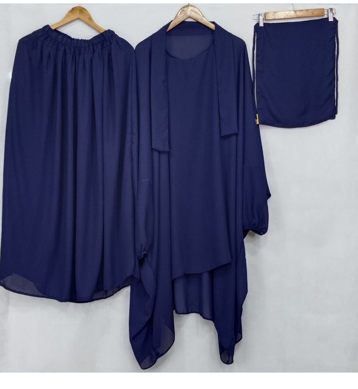 3 PIECE (NAQAB , JILBAB & SKIRT) - NAVY BLUE