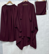 3 PIECE (NAQAB , JILBAB & SKIRT) - MAROON