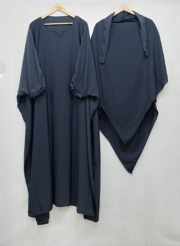 COMFY ABAYAS (KHIMAR + ABAYA) - BLUISH GREY