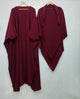 COMFY ABAYAS (KHIMAR + ABAYA)  - MEHROON
