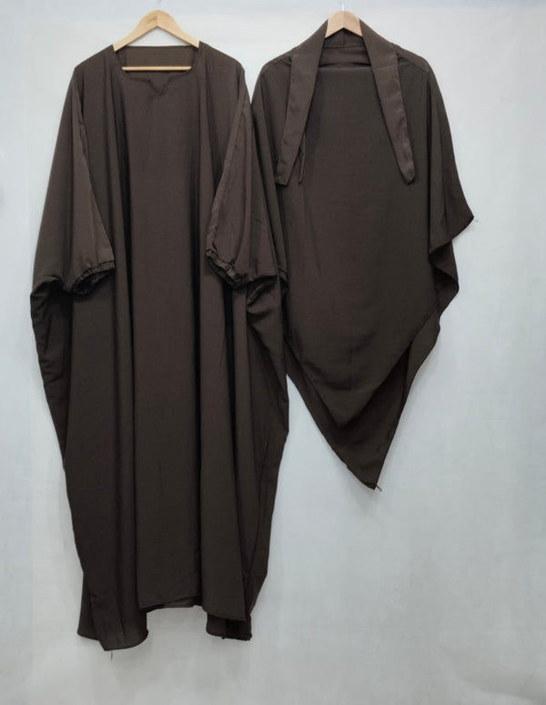 COMFY ABAYAS (KHIMAR + ABAYA) - BROWN