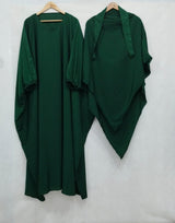 COMFY ABAYAS (KHIMAR + ABAYA)  - BOTTLE GREEN
