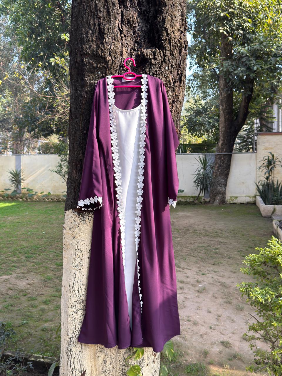 Lace Aura Kimono - Purple