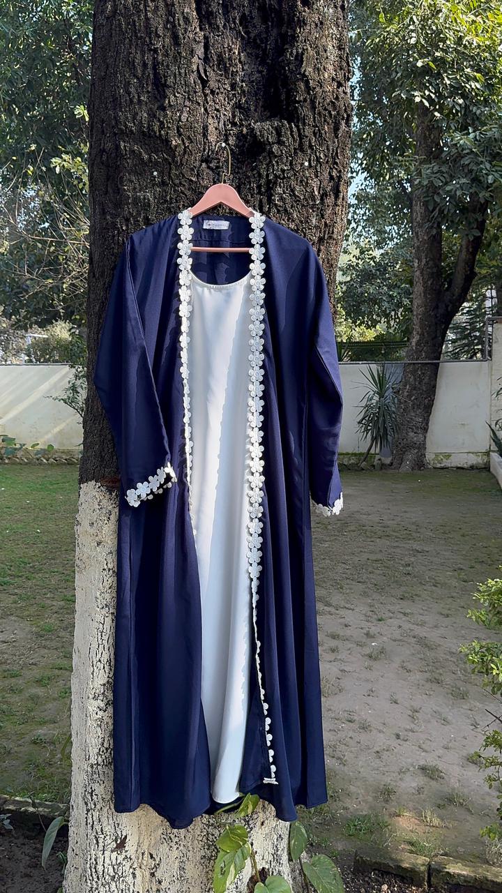 Lace Aura Kimono - Navy Blue