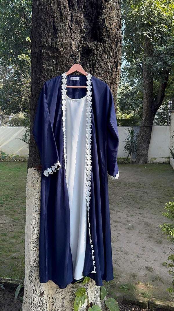Lace Aura Kimono - Navy Blue