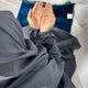 PLAIN NAMAZ CHADDAR-DARK-GREY