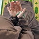 PLAIN Namaz Chadar with sleeves and Naqab-BROWN