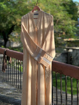 Lace Edit Front open Abaya - Skin
