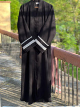 Lace Edit Front open Abaya - Black