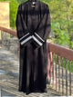 Lace Edit Front open Abaya - Black