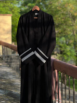 Lace Edit Front open Abaya - Black