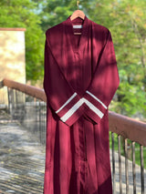 Lace Edit Front open Abaya - Mehroon